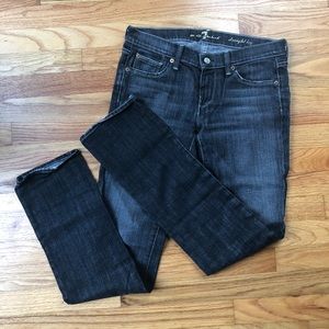 7 For All Mankind size 29 black wash jeans